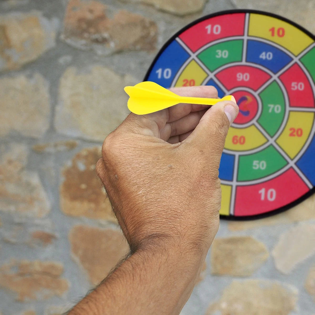 Safety Dart Board Toys Sticky Ball Shooting Toy (30cm, 6pcs Sticky Ball and 6pcs Darts) Y332