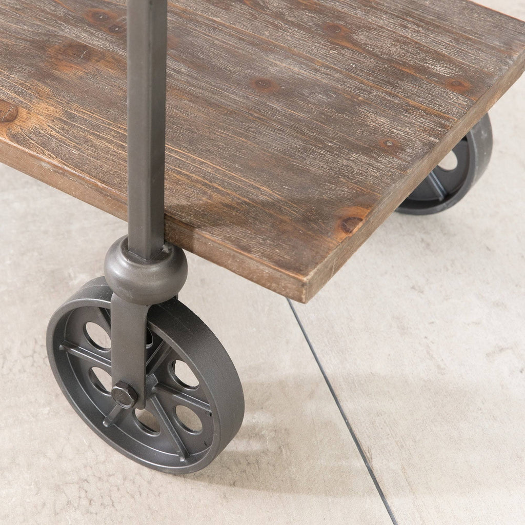 Black Wheeled Bar Cart B975