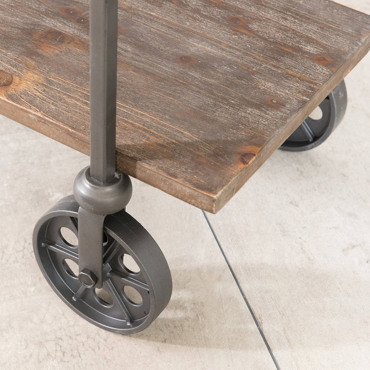 Black Wheeled Bar Cart B975