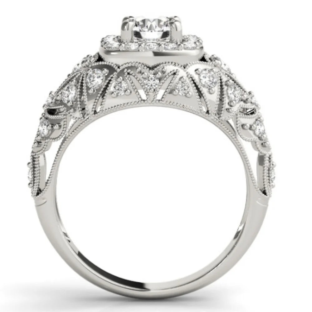 1 Ct Diamond Vintage Engagement Ring in 14k Gold U9125