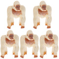 Mini Gorilla Chimpanzee Orangutan Toy Figurine White Plastic X84224