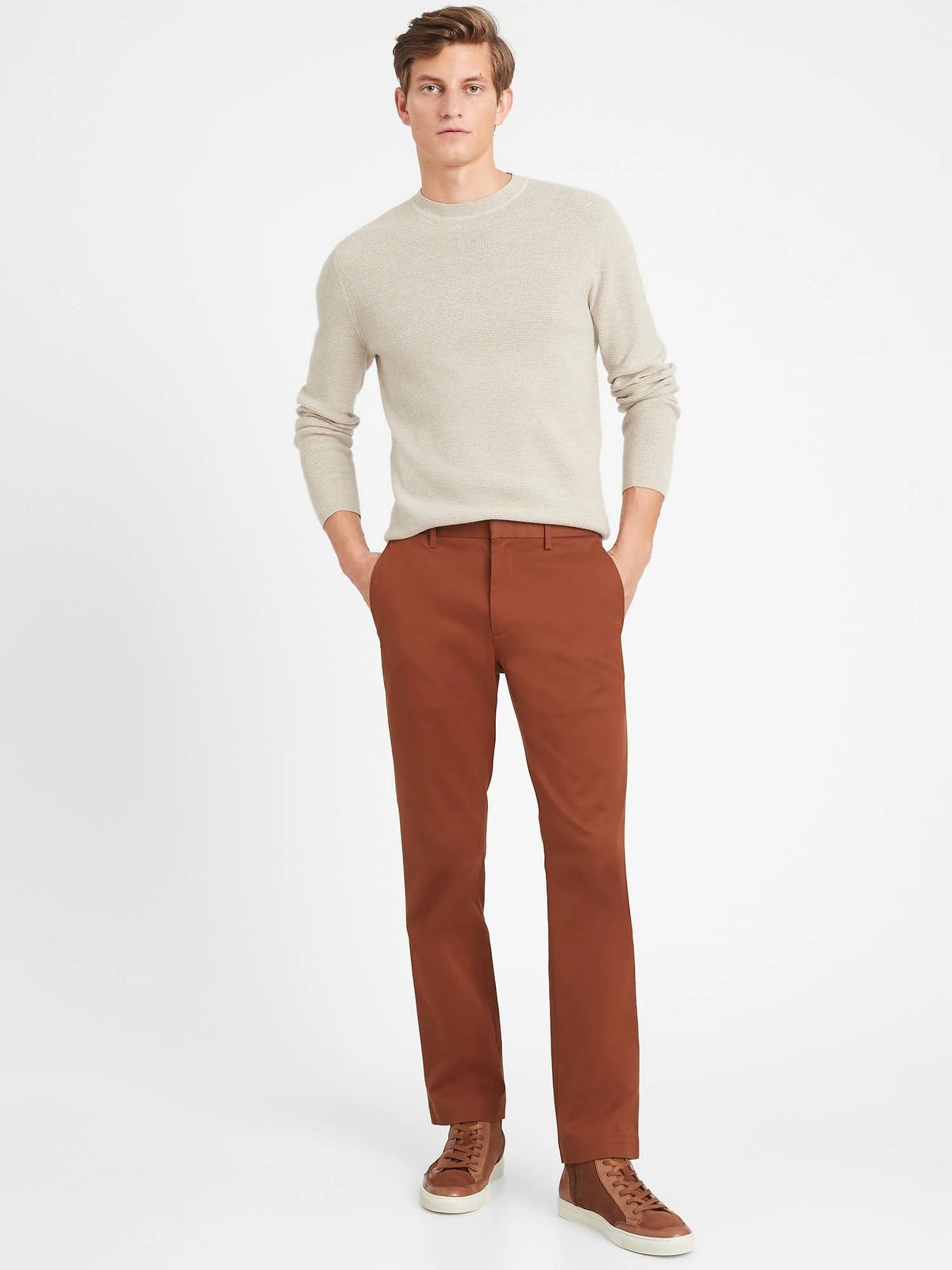 Rust Brown Slim Chino Pant Size 31W 30L R482342