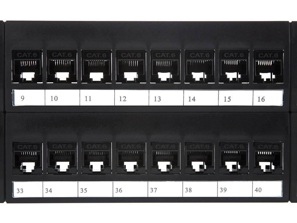Cat6 High-Density Feed Through Patch Panel - 48 Port 2U W53953