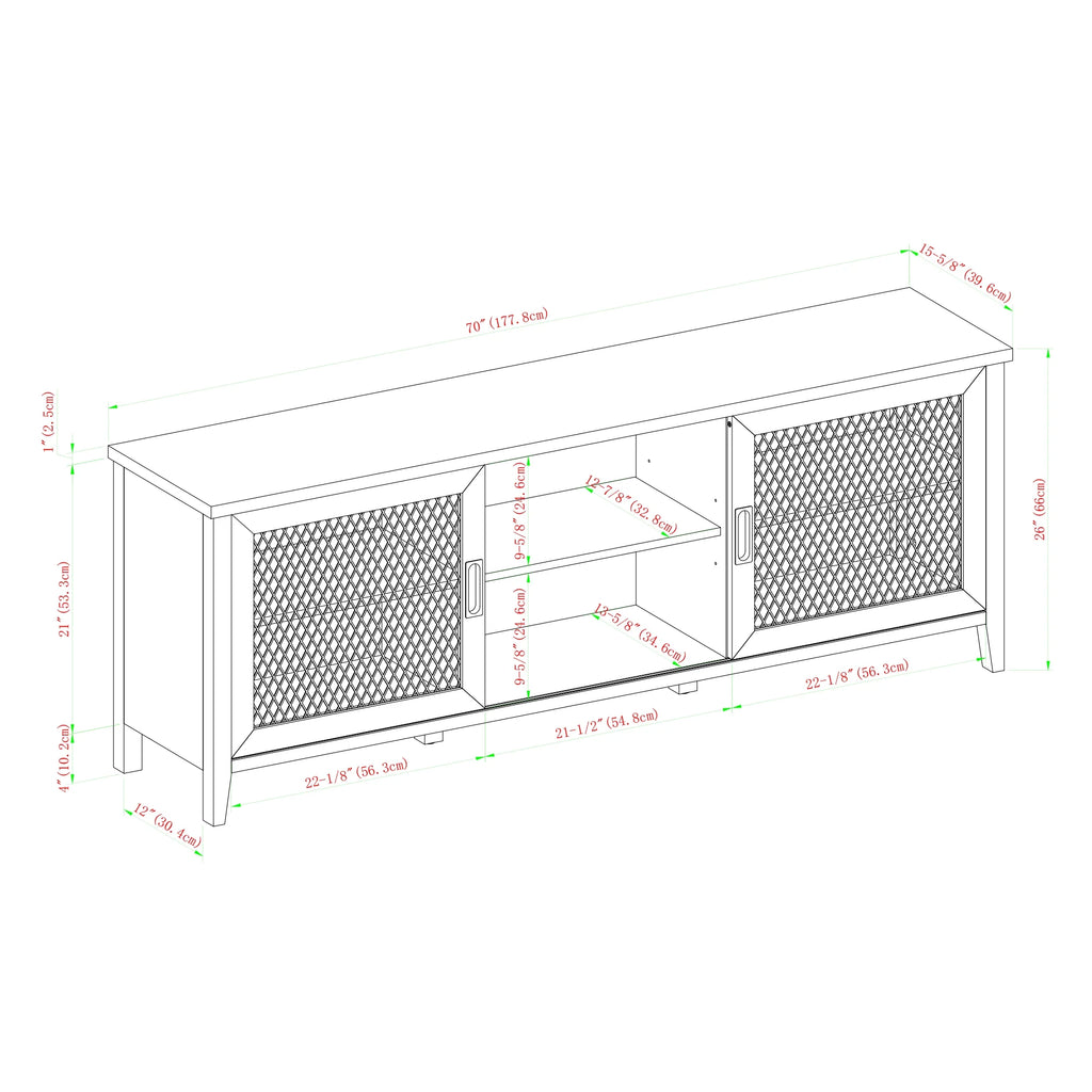 Grey Wash Sliding Door TV Stand H269794