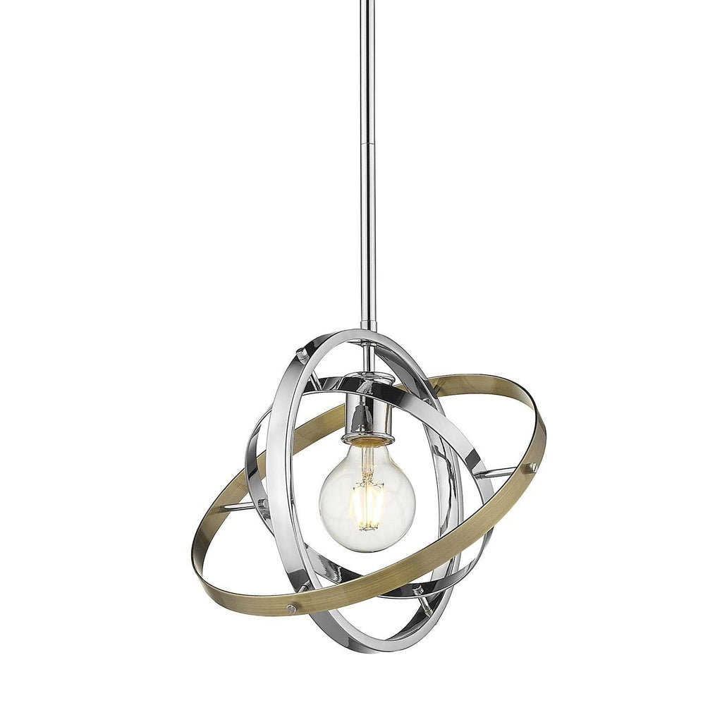 Chrome Semi-Flush Mount Light E430