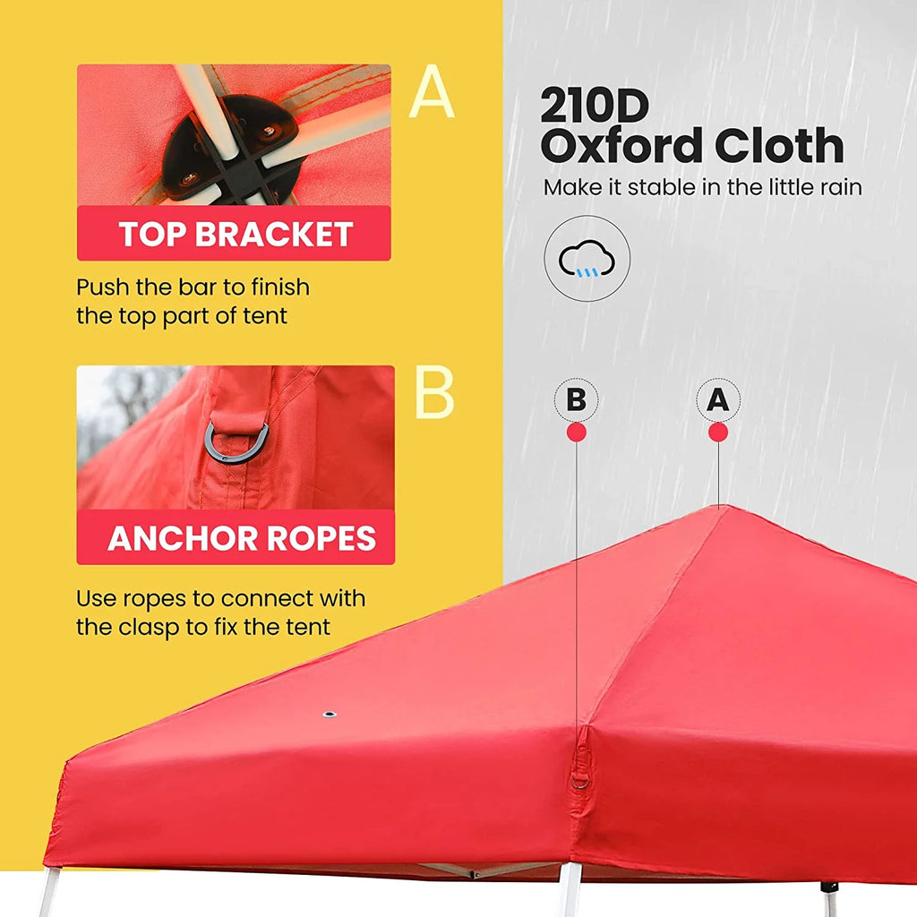 Red 8 x 8 Feet Pop Up Canopy Tent F953