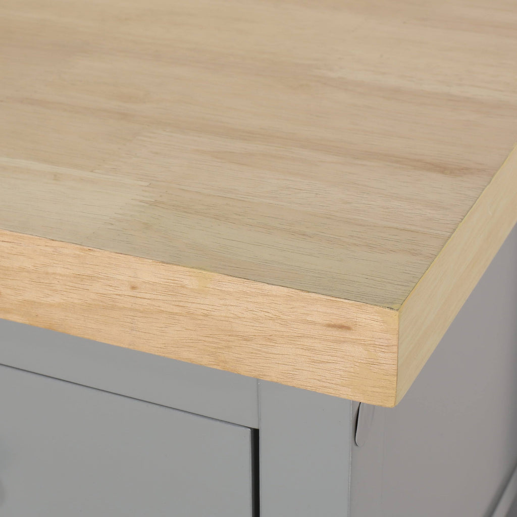 Natural + White Kitchen Cart J786