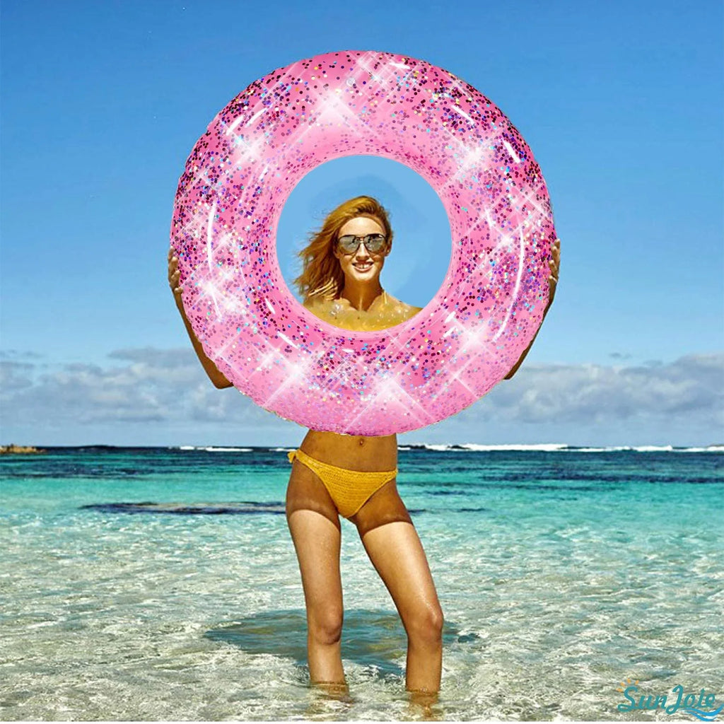Pink Inflatable Pool Floats Rings 36 Inch D5810
