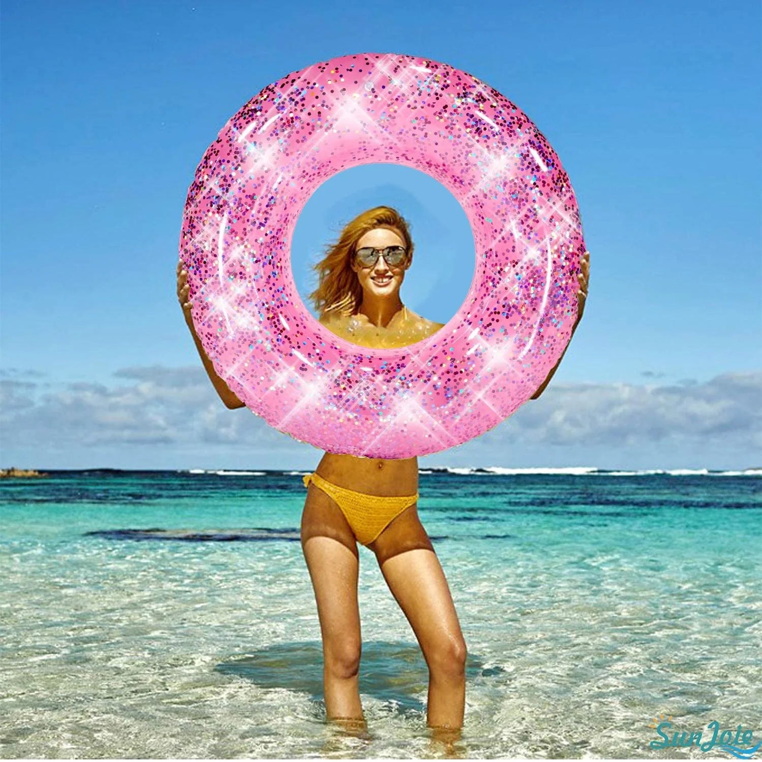 Pink Inflatable Pool Floats Rings 36 Inch D5810