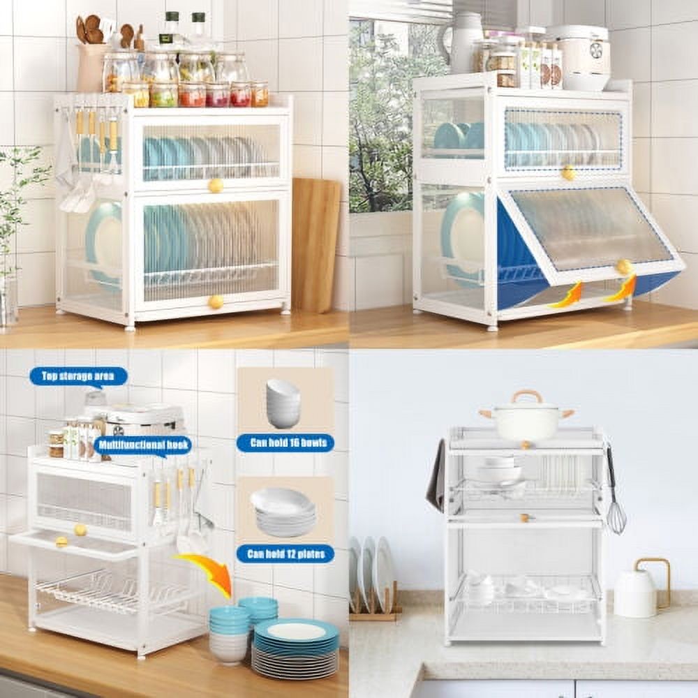 3-Tier Dish Drying Rack with Cutlery Holder D8596