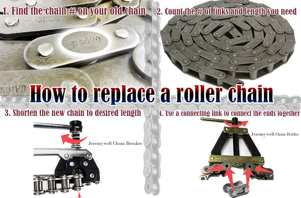 60 Roller Chain 50 Feet with 5 Connecting Links G2914