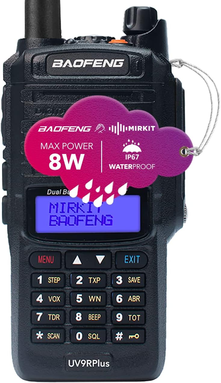 2pcs Waterproof Handheld Radio with USB Programming Cable & 2200mAh Battery O288