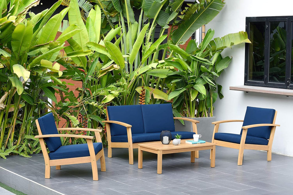 Blue 4-Piece Eucalyptus Conversation Set W144