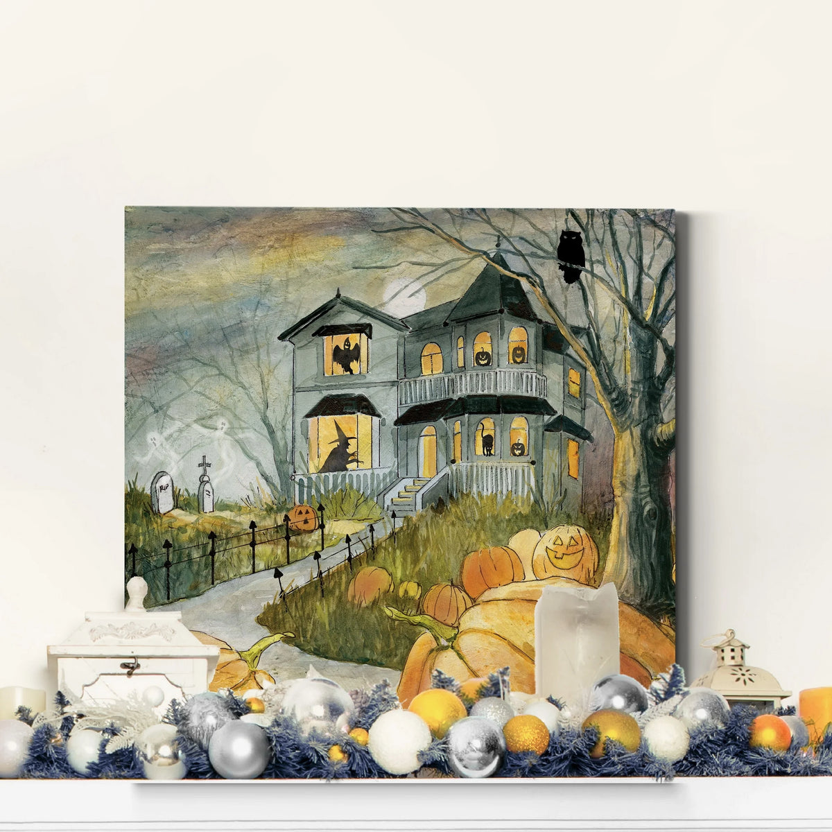 Haunted Patch Gallery Wrapped Canvas 10x10 Y140