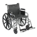 Heavy Duty Wheelchair with Detachable Full Arms and Elevating Leg Rests J29244
