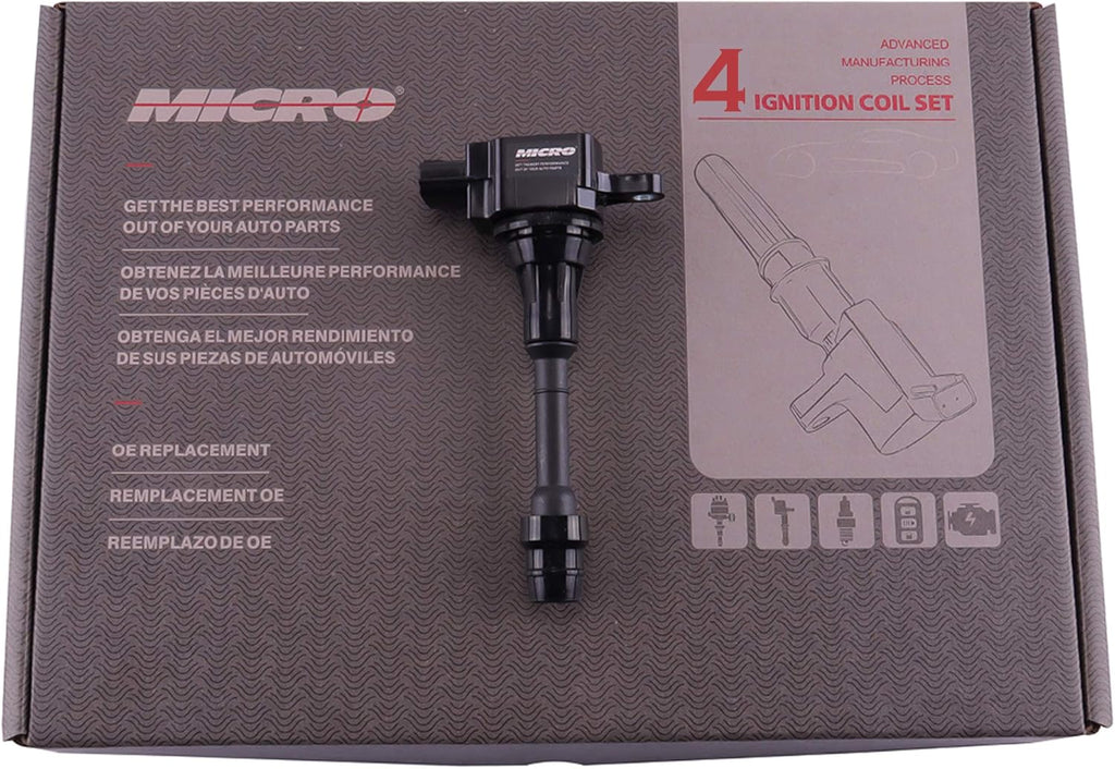 Ignition Coil compatible with 2002-2008 Nissan Altima Sentra X-Trail 2.5L Pack of 4 P23084