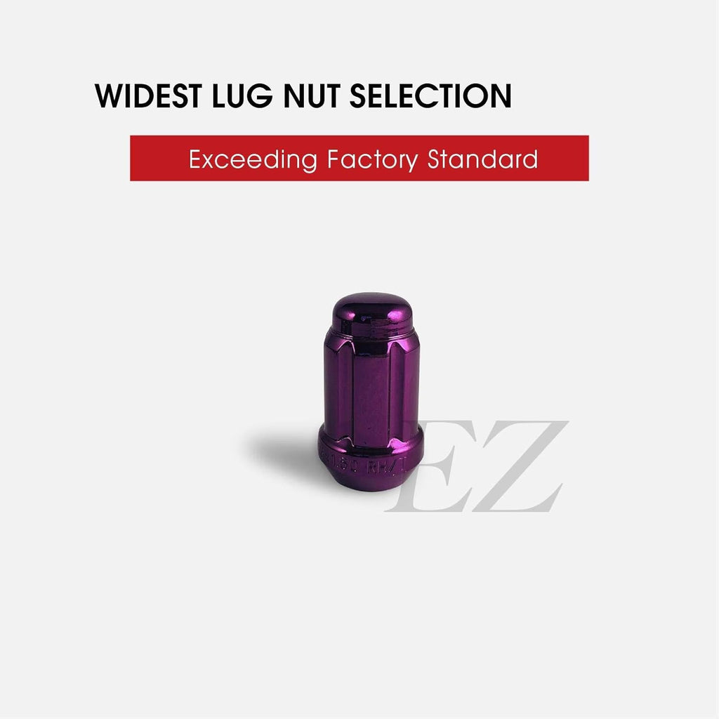 Purple Spline Drive Small Diameter Acorn 12x1.5 Lug Nut Kit with Key Pack of 2 B322607