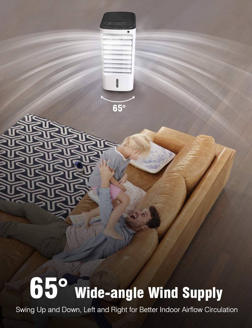 3-in-1 Evaporative Air Cooler with Ice Box, 12H Timer & Remote Control Z939764