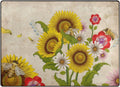 Honey Bees and Wildflowers Lightweight Carpet Mats, 6'8" x 4'10" Area Soft Rugs Floor Mat Rug J889935