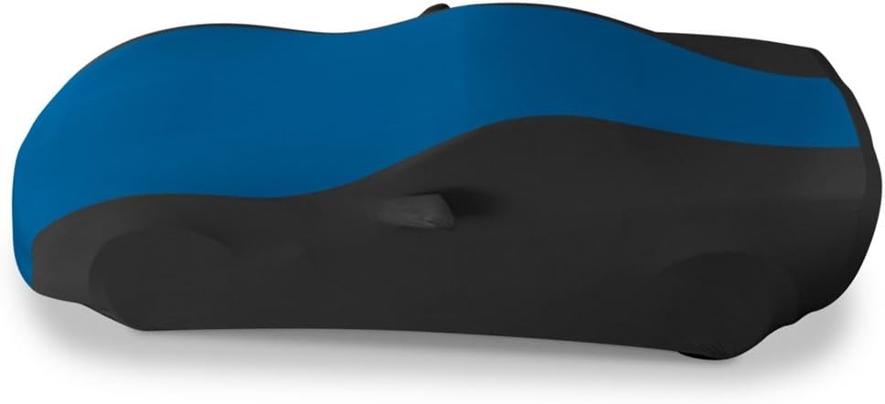 Blue/Black Stretch Satin Indoor Car Cover W47724