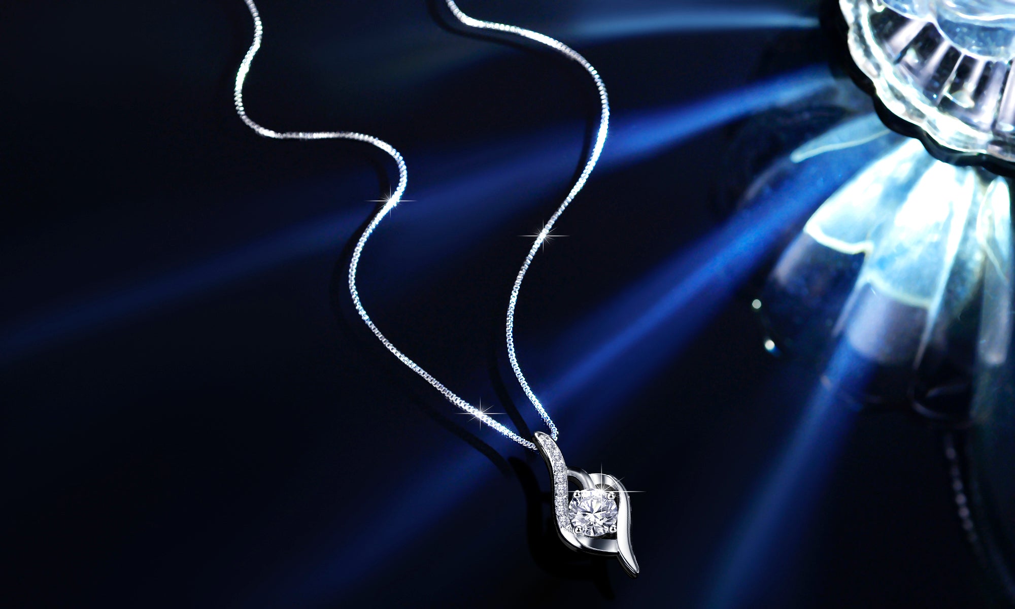 Moissanite Solitaire Necklace S925 Sterling Silver 1CT R448