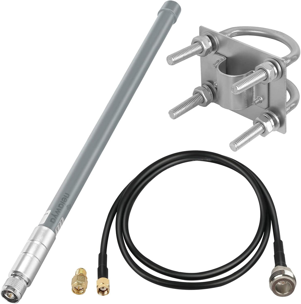 8dBi LoRa Antenna 915Mhz Omni-Directional Antenna with 10ft LMR200 Cable White 110cm A671190