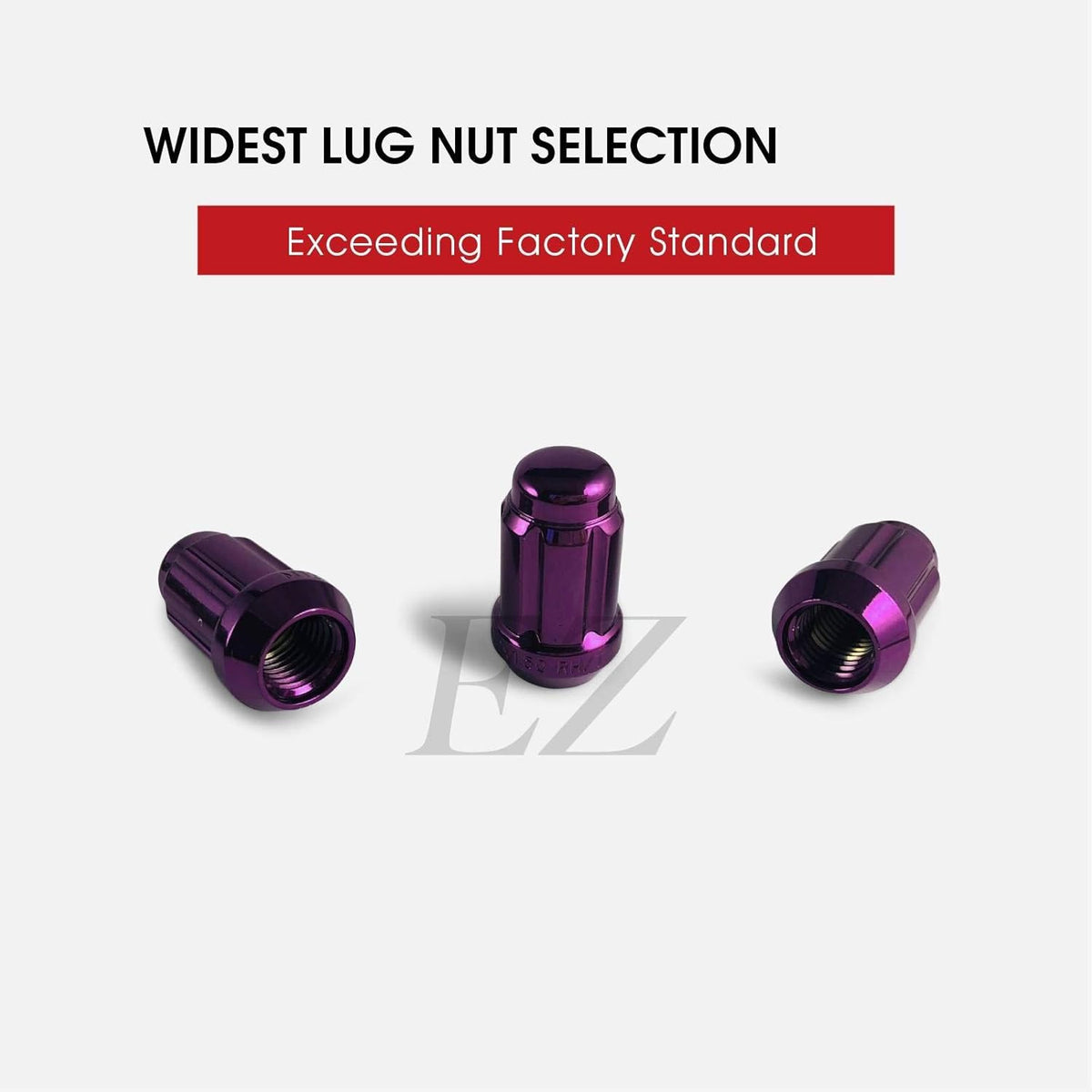 Purple Spline Drive Small Diameter Acorn 12x1.5 Lug Nut Kit with Key Pack of 2 B322607