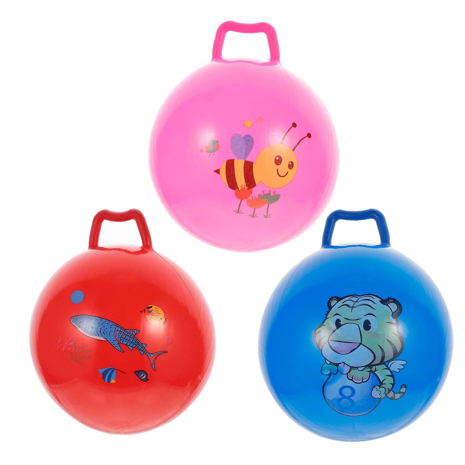 3Pcs Inflatable Hopper Balls with Handle Z798451