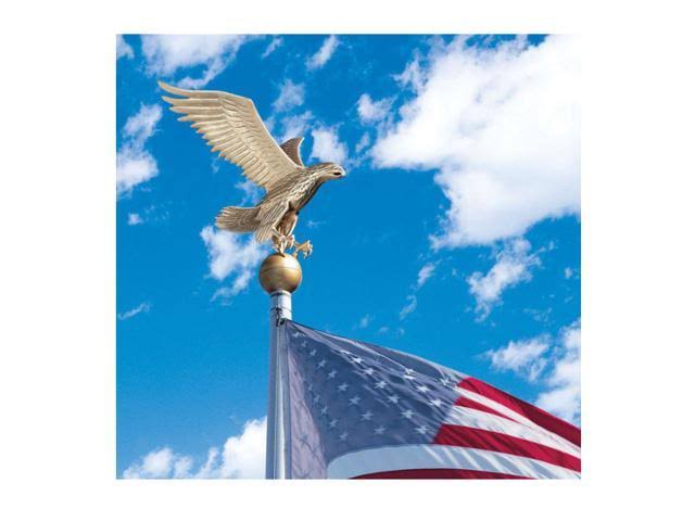 Gold Bronze Flagpole Eagle Y5944