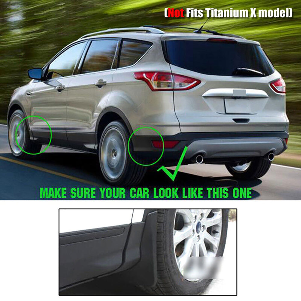 Black Mud Flaps Splash Guards for Ford Escape G62985