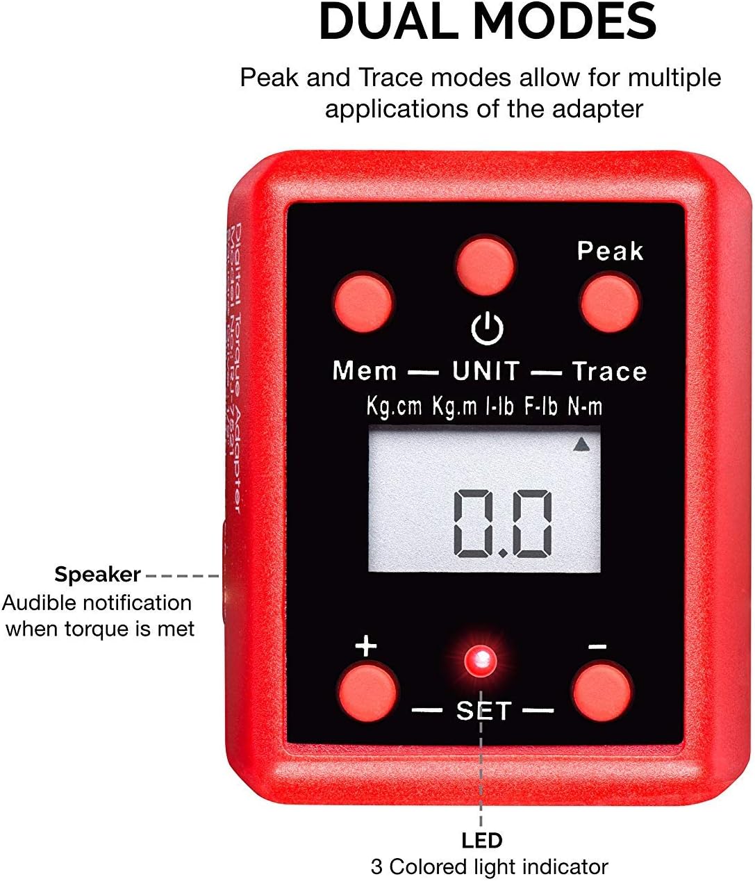 3/4” Drive Digital Torque Adapter 150-750 Foot-Pound P125420