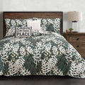 Green Camouflage Leaves Quilt Set Full/Queen I60528