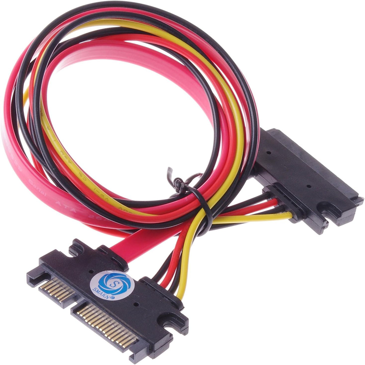 22-pin Sata Male to Female Data and Power Combo Extension Cable - 20inch M820