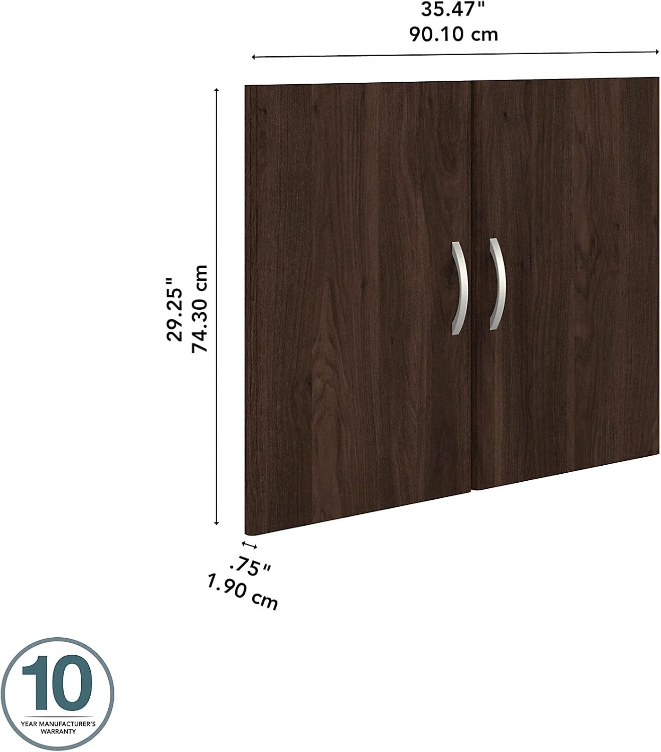 Black Walnut Bookcase Door Kit Pack of 2 D5024