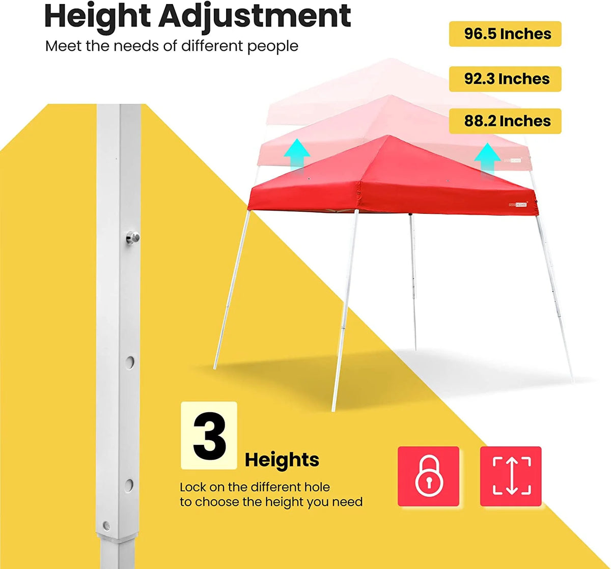 Red 8 x 8 Feet Pop Up Canopy Tent F953