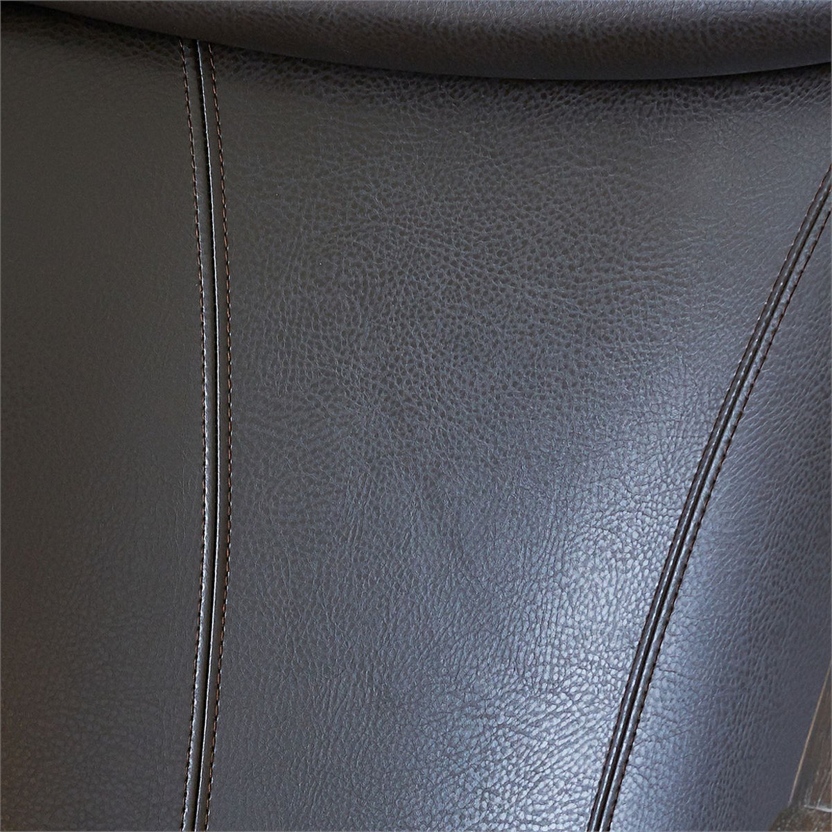 Gray Leather Chair & Ottoman Set B876