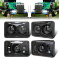 60W 4x6 inch LED Headlights Hi/lo Beam Separately Chrome M942821