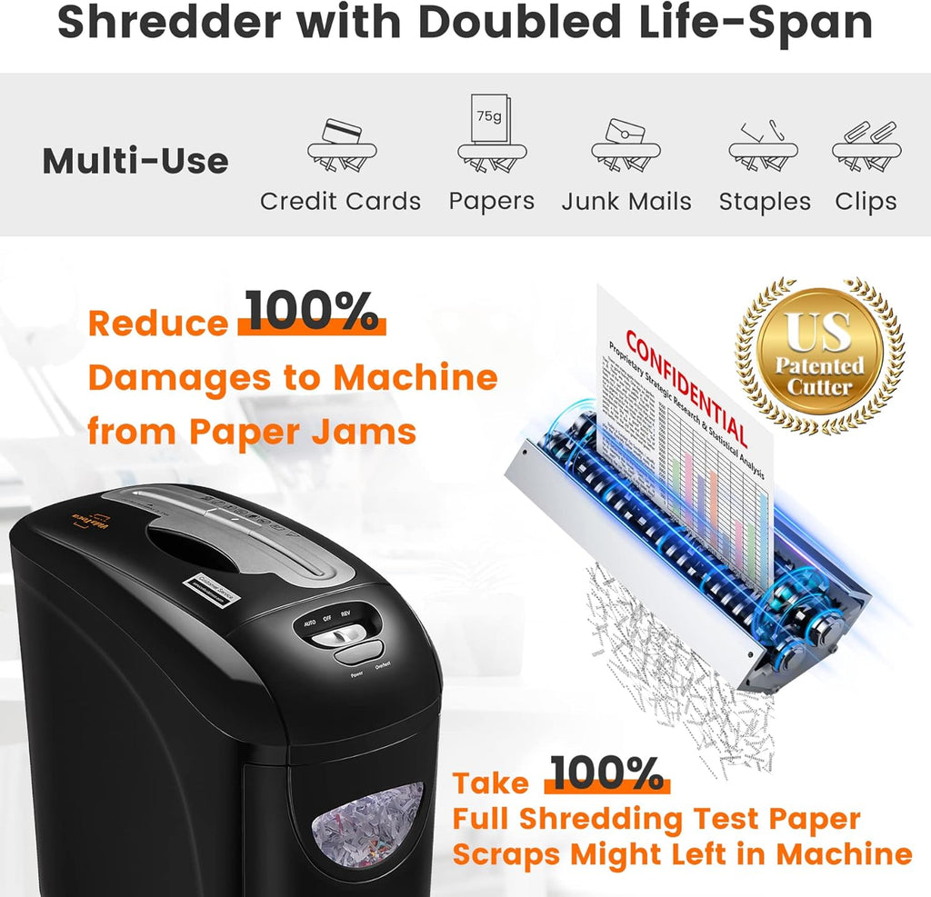 10-Sheet Micro Cut Paper Shredder with Pull Out Basket, Pack of 2 U329