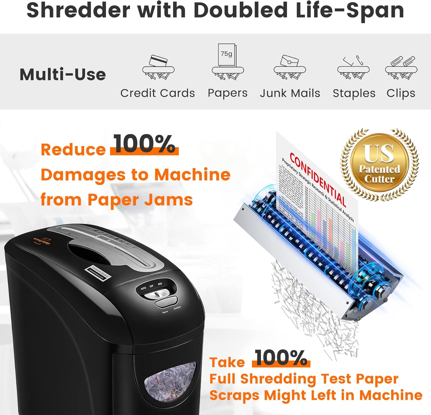 10-Sheet Micro Cut Paper Shredder with Pull Out Basket, Pack of 2 U329