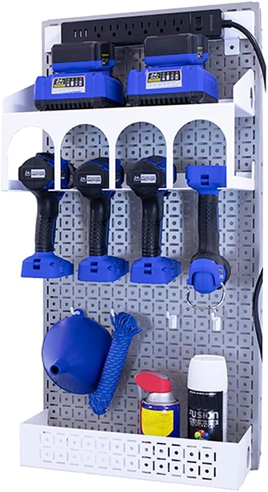 Black Metal Pegboard Organization System O212
