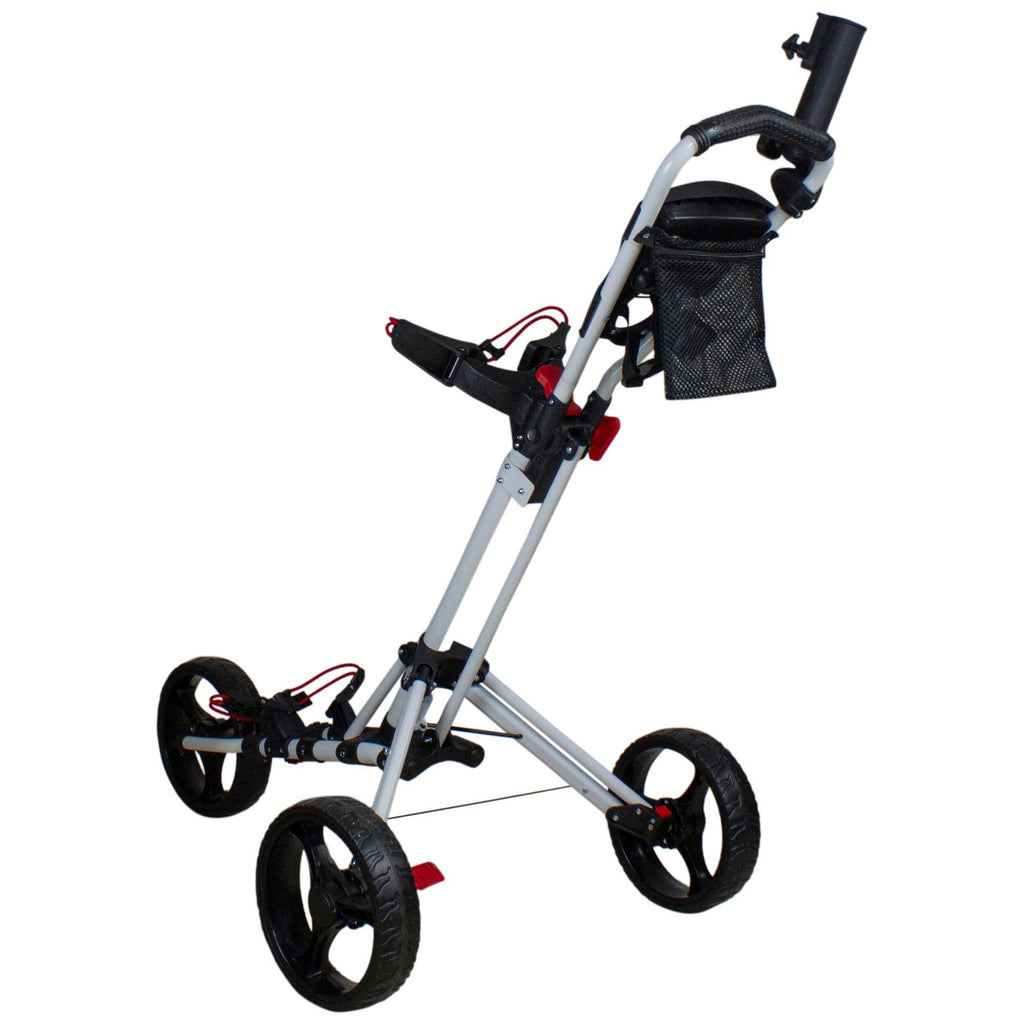 48x22 White and Black 3 Wheel Golf Bag Push Cart F105384