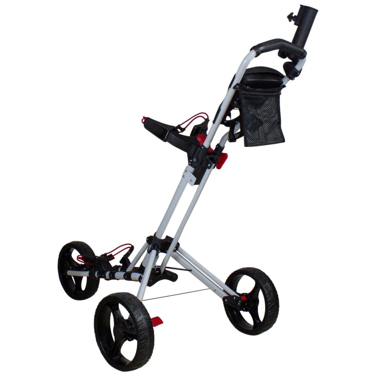 48x22 White and Black 3 Wheel Golf Bag Push Cart F105384
