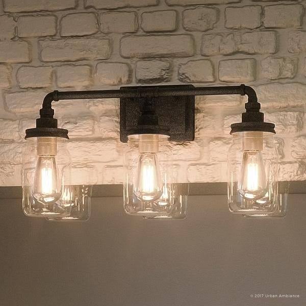 Industrial Bathroom Light, Medium Size, Antique Black R645