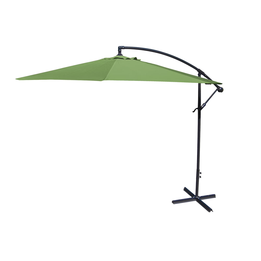 Olive Solid Octagon Offset Outdoor Patio Umbrella with Crank Opening N9258