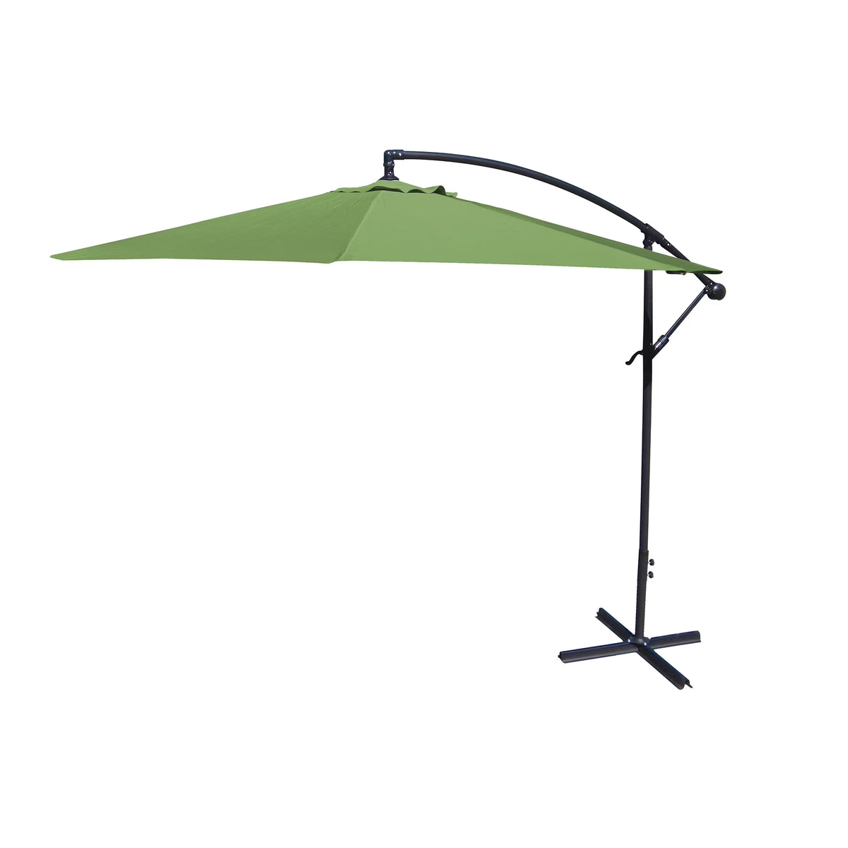 Olive Solid Octagon Offset Outdoor Patio Umbrella with Crank Opening N9258
