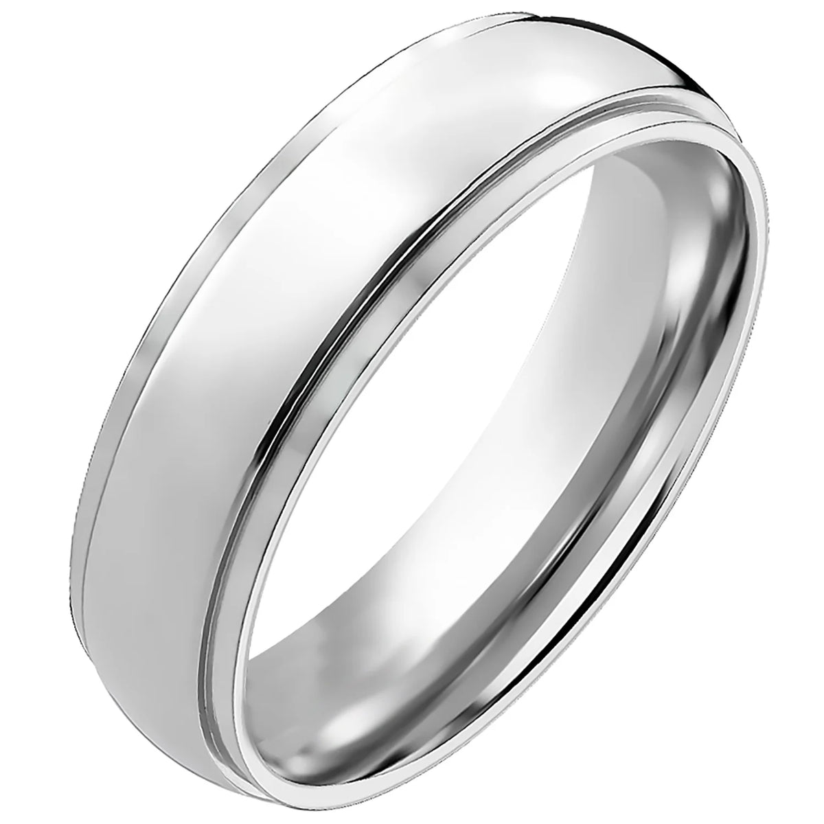 Ruby Red CZ Titanium Couples Wedding Rings Set E99658