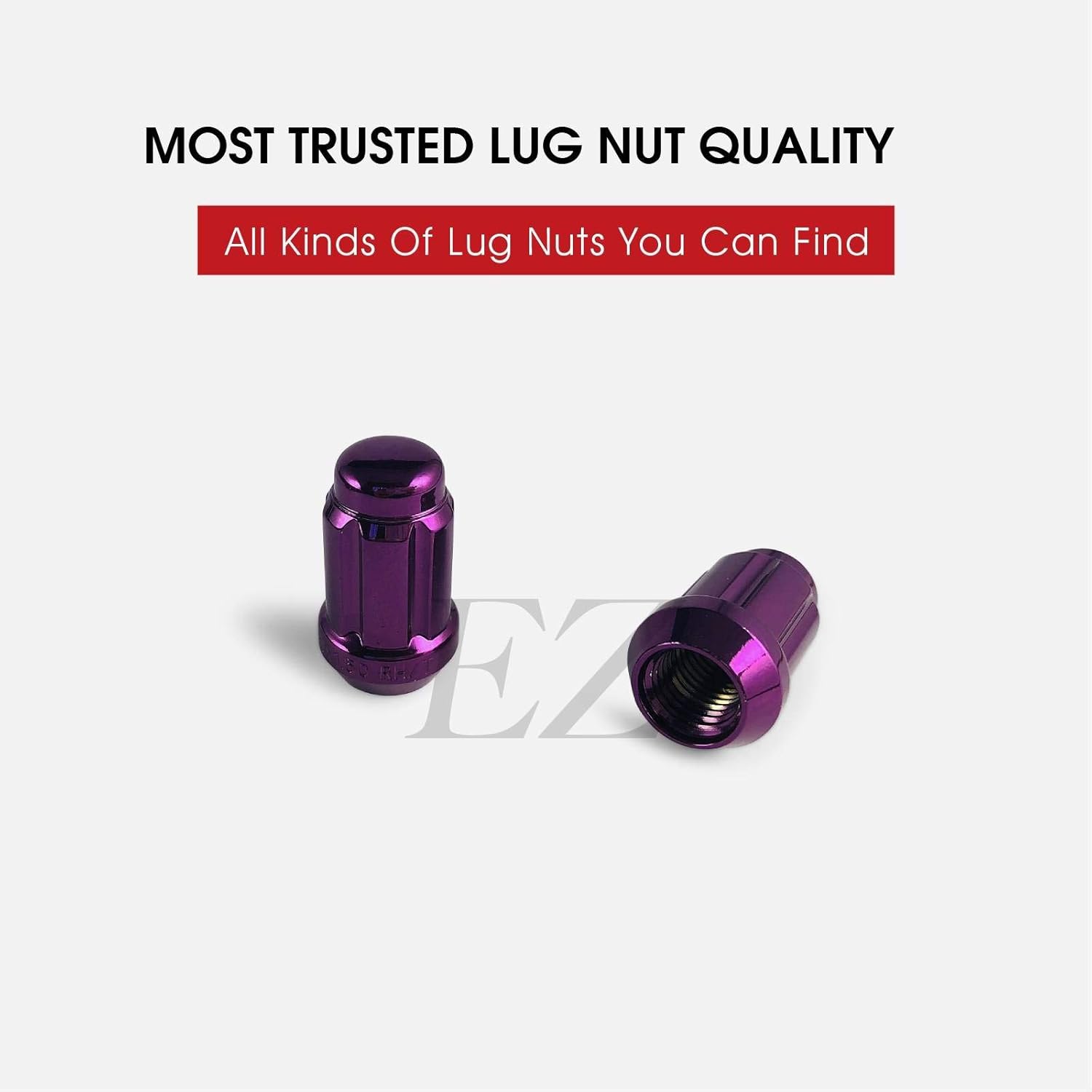 Purple Spline Drive Small Diameter Acorn 12x1.5 Lug Nut Kit with Key Pack of 2 B322607