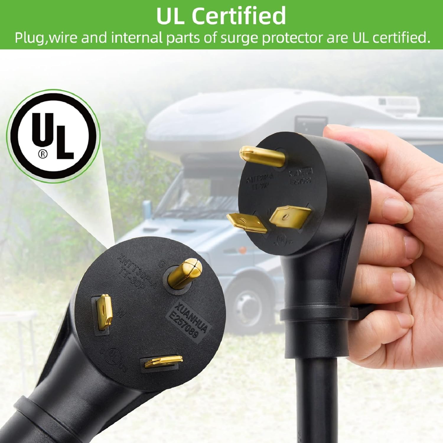 30 Amp RV Surge Protector with Waterproof Cover K2907