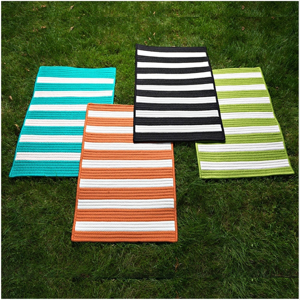 Black White Stripe Rug Y10896