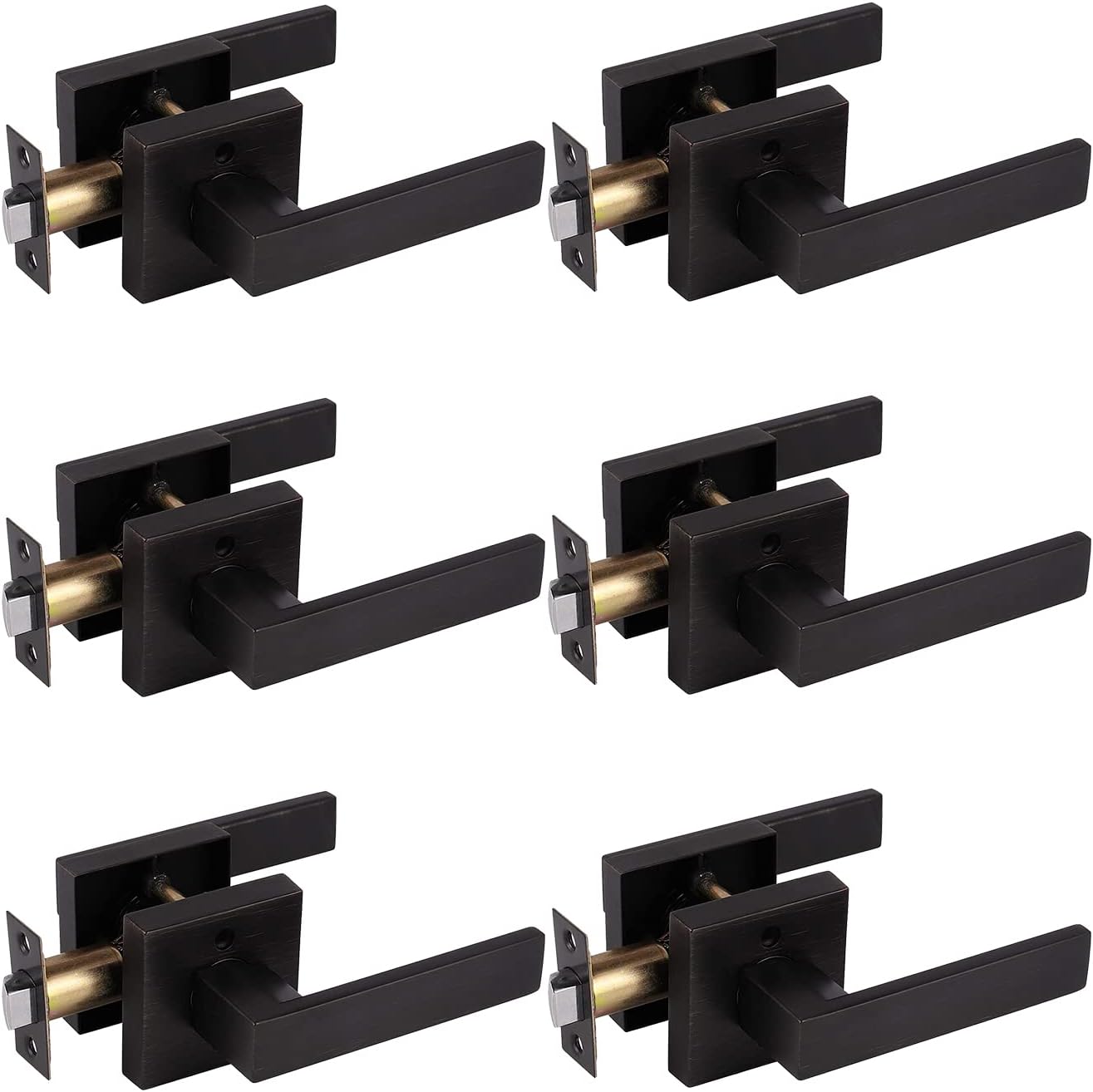 Brushed Bronze Zinc Alloy Door Lever Lock Z240595